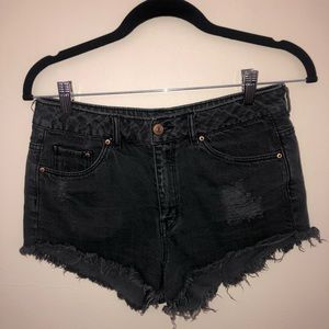 H&M Divided Charcoal Cutoff Jean Shorts UEC